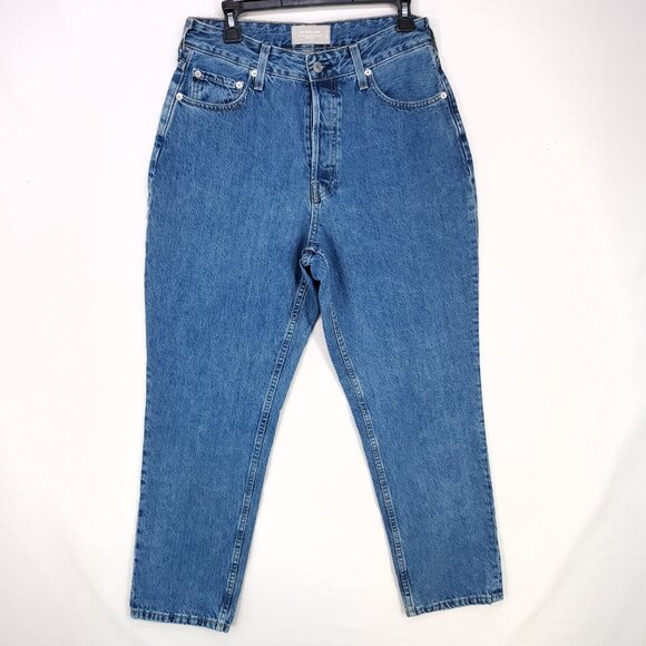 Everlane Curvy 90's Cheeky Straight Ankle Jean Size Womens 31Button Fly Organic - Picture 2 of 14